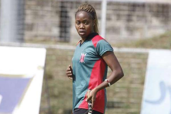 National hockey team player Pauline Naise during a past training session. PHOTO | MARTIN MUKANGU | NATION MEDIA GROUP