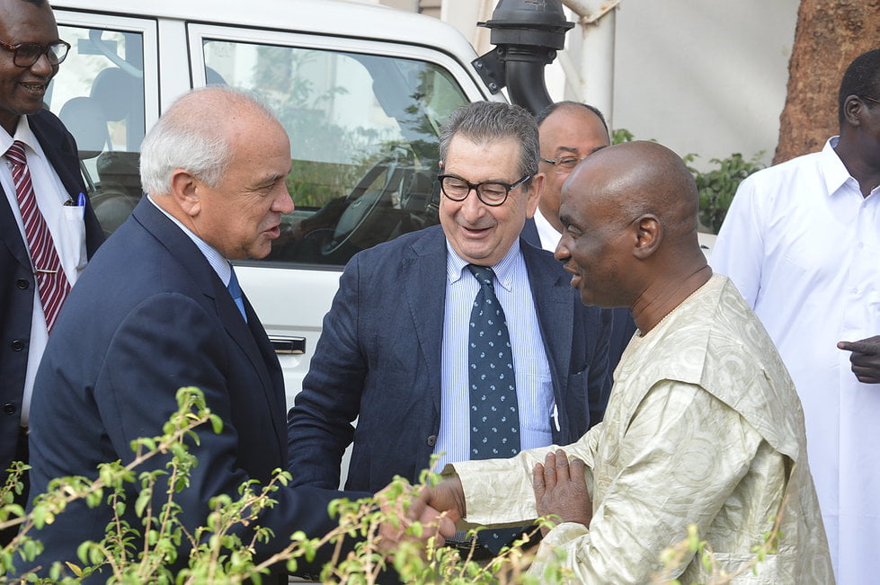 Leandro Negre meeting sports authorities in Mali