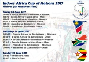 Indoor Africa Cup of Nations - Fixtures