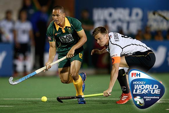 South Africa produced a valiant display against Germany but ended up defeated on Day 6. Copyright: FIH / Getty Images