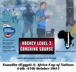 Training courses offered by the AfHF along the ACN 2017 (M/W) - October 2017