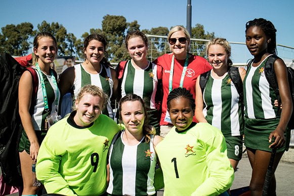 IOC Athletes' Commission Chair and Zimbabwe Olympic Committee Vice-President Kirsty Coventry proved a lucky charm for her team today Photo: FIH