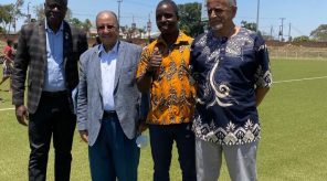 Minister of Youth & Sports Ulemu Msungama and the African Hockey Federation President & FIH EB member Seif Ahmed