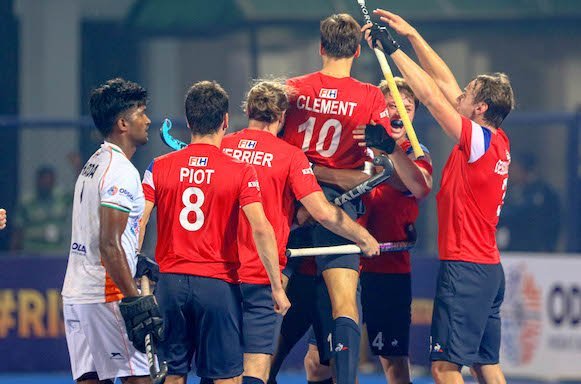 France stun World Champions India on Day 1 in Bhubaneswar