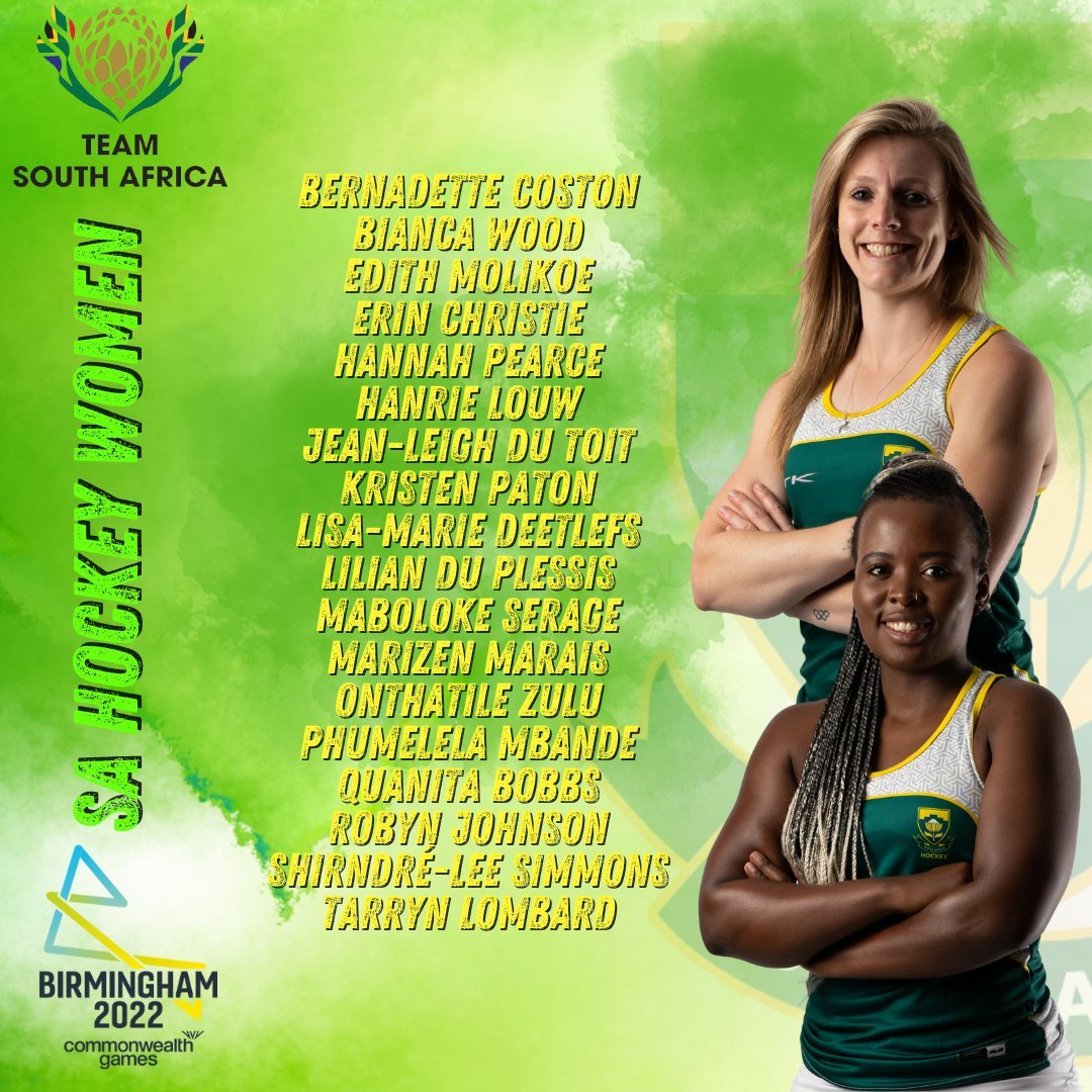 SA Women’s Hockey Squad announced for the Commonwealth Games