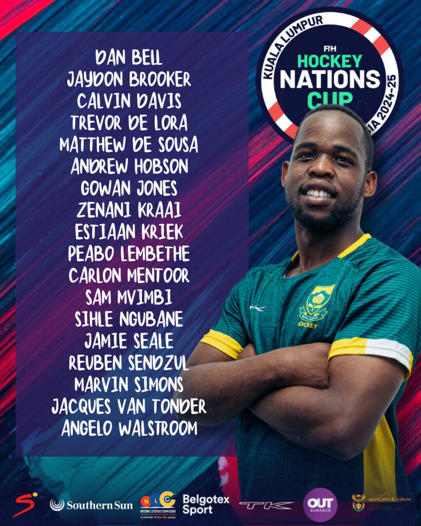 SA Hockey Men Announce Squad for FIH Nations Cup Malaysia 2025