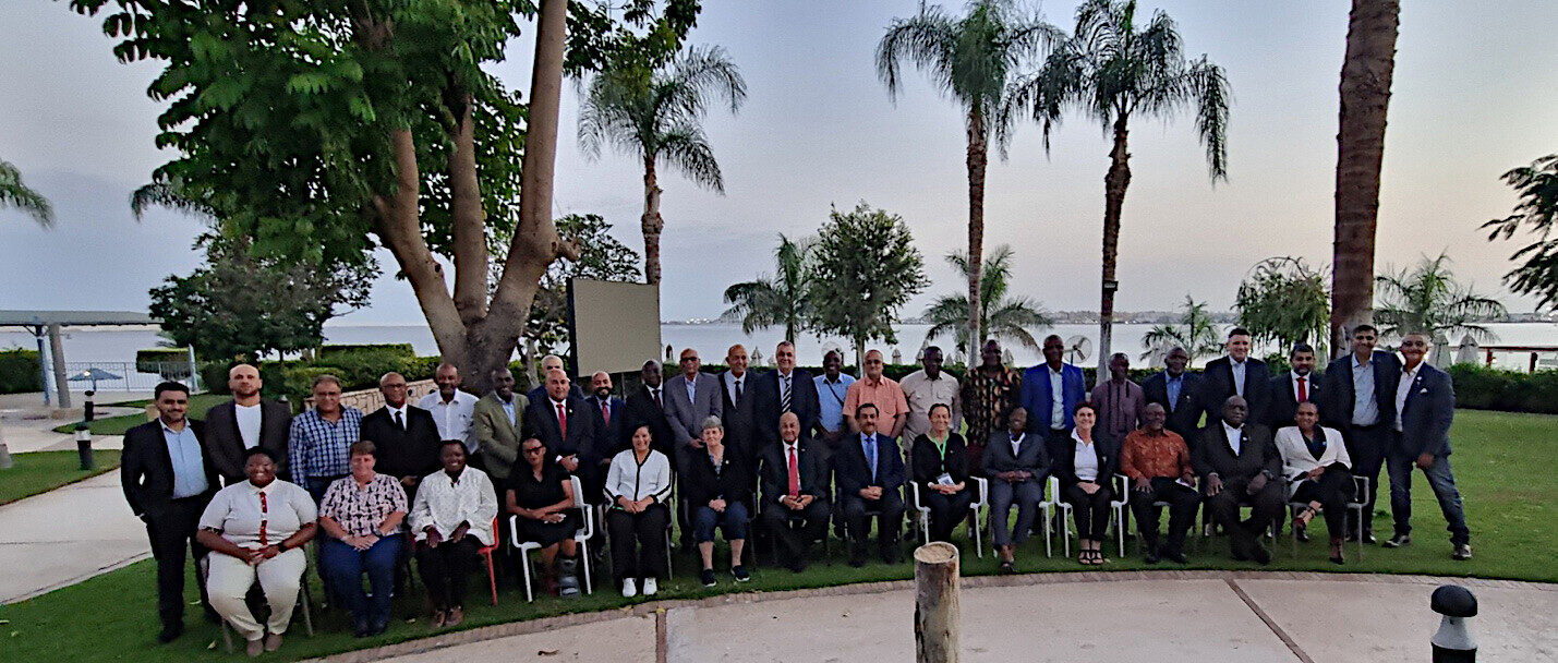 FIH President Tayyab Ikram attends the African Hockey Federation 25th Ordinary Congress in Ismailia, Egypt